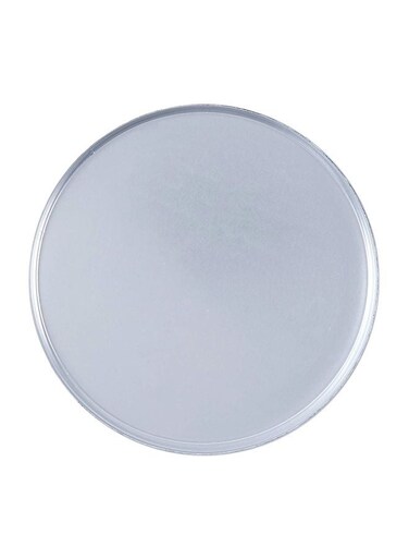 3-Piece Round Basbuosa Tray With Lids Silver 12inch
