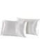 Simple Solid Colour Pillow Case Cover Silk White 51 x 76cm