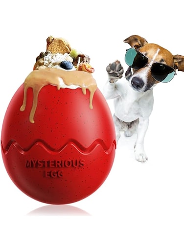 GTVGJH Chew Toy Interactive Treat Dispensing Toy for Large Dogs, Slow Feeder with Mysterious Egg Design