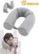 Memory Foam Travel Pillow, for Neck, Chin, Lumbar and Leg Support Pain Relief, Adjustable Pillow for Airplane, Car, Home, Grey
