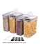 4-Pieces BPA-Free Plastic Storage Containers Set (2.5L/85.4oz) with Airtight Locking Lids &ndash; Stackable Dry Food Organizer for Cereal, Coffee, Rice, Flour, Sugar and Snacks