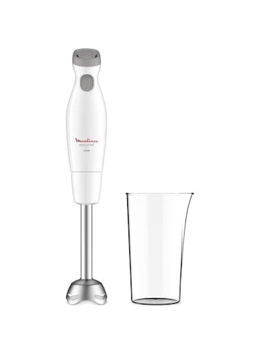 MOULINEX Hand Blender   Easy Chef Hand Stick Blender with 800 ml Beaker   450W   White   Plastic/Stainless Steel  2 Years Warranty  DD451127