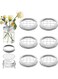 Rayyan Mason Jar Flower Insert Lid Insert Metal Flower Lid Insert Flower Organizer Lid,Flower Arrangements Supplies,Insert with Square Grids for Mason Canning Jars (6 Set Rings and Separate Lids)