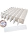 OJYUDD 12PCS DIY Plastic Grid Drawer Dividers,White Adjustable Sock Underwear Dresser Drawer Organizers Divider for Stationary Storage