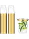 Electrohome 50 Transparent Cups with Rose Gold Rim, 12oz Recyclable Clear Drinking Tumblers, for Wedding Party Birthday Dinner Occasions