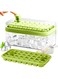 Ice Cube Tray with Lid and Bin, 2 Pack Ice Cube Trays for Freezer, 64 Pcs Ice Cube Mold (Green)