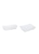 2 Piece Plastic Refrigerator Organizer Containers with Removable Drain Plate and Lid for Vegetable Fruits Meat and More