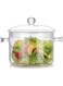 1.35L Glass Pot, Glass Saucepan with Cover, Toxin Free Cooking Pot Heat-resistant Glass Stovetop Pot Clear Cooktop Safe for Pasta Noodle, Soup ect Noodle Bowl Cooking ToolPortable Saucepan