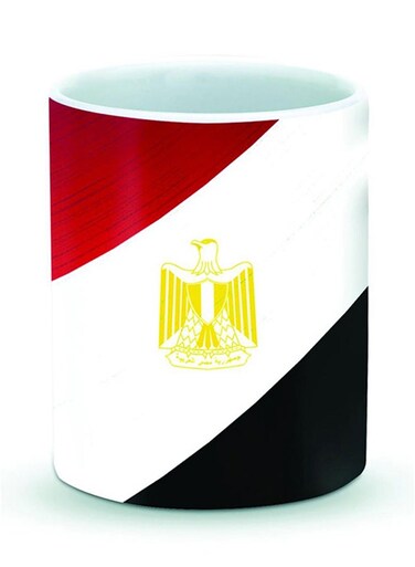 Premium Flag Of Egypt Designer Mug Black/White/Red 325ml