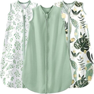 Baby Sleep Sack Wearable Blanket for Babies 100% Cotton 3 Pack