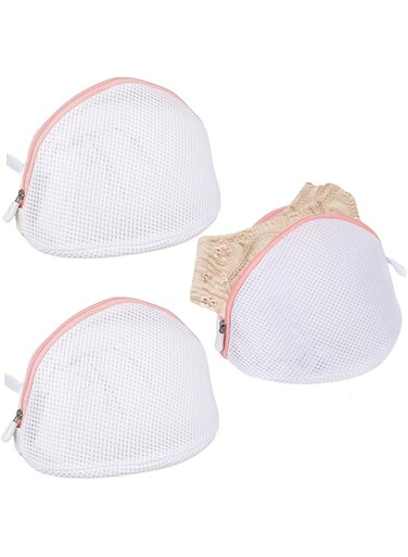Bra Washing Bags, Mesh Wash Bag for Bras with Zipper Large Bra Washing Bags for Laundry Bra Laundry Bags for Washing Machine 3pcs