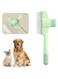 Pet Stripping Comb Flea Comb, Kitten Brush with Release Button, Indoor Pet Stripping Brush for Pet Removal of Loose Fur and Massage (Green)