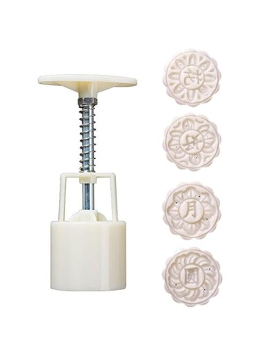 Dubai Gallery Domestic Use Hand Pressure Type Non-Stick Eco-Friendly Abs Mooncake Making Mould White 14 * 5 * 5Cm AMZ-N41401819A