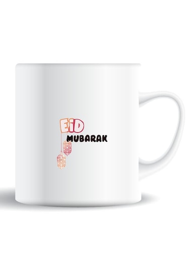 Premium Quality Two Sided Printed Coffee Mug Tea Cup Eid Mubarak Black For Home Office, Kids Men Women