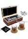 AYAOQIANG Whiskey Gift Sets for Men,Whisky Glass Set of 2,Stainless Steel Whisky Reusable Ice Stone Cubes,Gift for Christmas,Thanksgiving,Father&lsquo;s Day