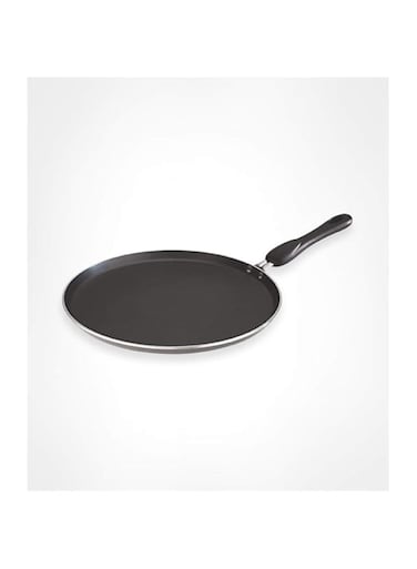 Premier Trendy Flat Rimmed Chapati Tawa Pan, Hard-Anodized, Black, 30 Cm