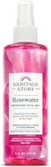 Heritage Store Rose Petals Rosewater Alcohol Free, 100% Pure Vegan Benefits Sensitive Skin, Hair &amp; More Facial Toner &amp; Moisturizer 8 oz, 237 ml (Pack of 1)