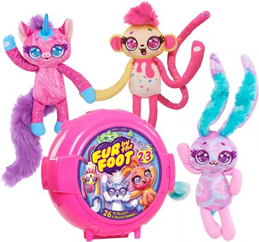 Just Play Fur by The Foot Bubblegum Bestie Set, 14" x 16", Multicolor, Multi-color, 58710, Fur by The Foot Plush
