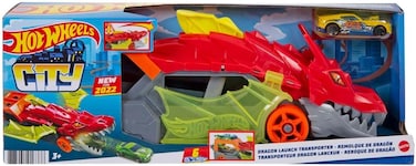 Buy Hot Wheels City Dragon Launch Transporter, Spits Cars from its
