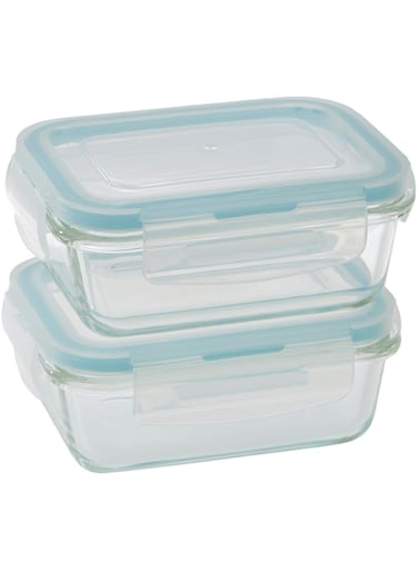Taliona TL2213370 Boro Pro Food Container Set, Blue W 13.6 x H 11.2 D 10.8 cm, Rectangular