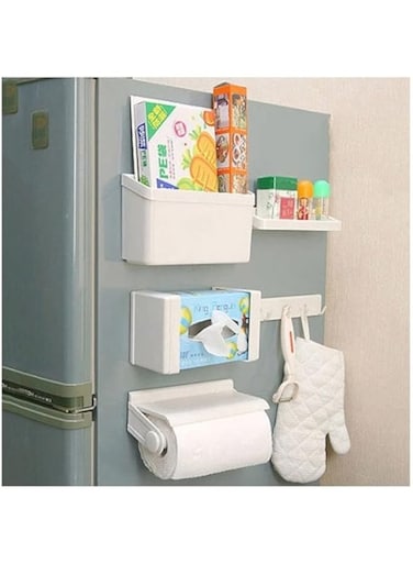 Dubai Gallery 5-Piece Rack Storage Holder White 26 X 10.3 X 9.3Cm
