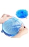 Home-Brand Home Brand Silicone Stretch Lids 6 Pack, Suction Lid Multi Size Reusable Durable Food Storage Covers For Bowls, Cups, Pots, Food Fresh Saver Cover(Blue)