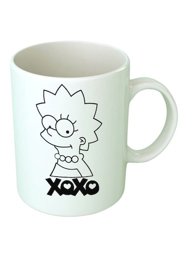 Xoxo Printed Coffee Mug White/Black