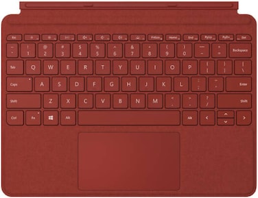 Microsoft Surface Go Type Cover Keyboard, English Qwerty Backlit Layout, Large Trackpads, Mechanical Keyboard Technology, Built-in Accelerometer, Trackpad, Poppy Red   KCV-00021