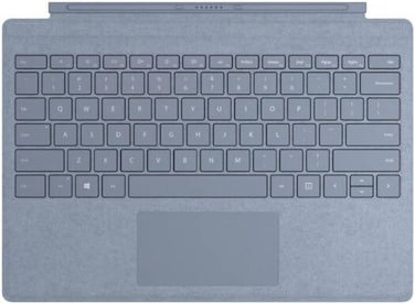 Microsoft Surface Go Type Cover Keyboard, English Qwerty Backlit Layout, , Large Trackpads, Mechanical Keyboard Technology, Built-in Accelerometer, Trackpad, Ice Blue   KCV-00041