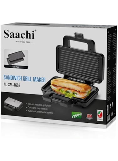 Saachi Grill Sandwich Maker NL-SM-4663