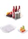 SYOSI Rotating Lazy Susan Organizer for Refrigerator, 360 Degree Turntable Storage Rack, Clear Condiment Holder for Kitchen, Cabinet, Bathroom Vanity, 1 Piece