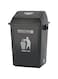 Royalford Flip Top Waste Bins Large With Swing Lid Durable Plastic White 40L RF12399