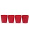 Home Unbreakable Cups, Tumblers 4pc (230ml) -RED
