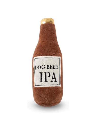 Fringe PetShop Studio Dog Beer IPA Plush Pet Toy BROWN/5X4