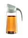 2-Piece Leak-Proof Oil Bottle with Lid and Handle Green/Clear 630ml