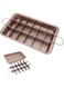 Oasisgalore Brownie Pan with Dividers, Non-Stick Backing Pan, Brownie Pan, Lasagna Pan, Brownie Trays,Muffin and Cupcake Pan for Baking, Brownie Bites - 12 X 8 X 2 Inches