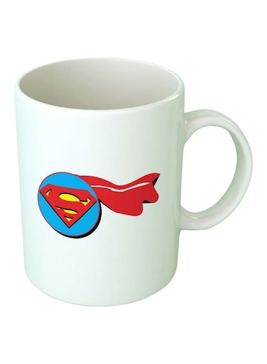 Print Superman Printed Coffee Mug White/Blue/Red Standard Size
