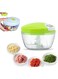 Mini Manual Food Chopper &ndash; Mini Food Processor &ndash; Manual Handheld Food Chopper/Cutter &ndash; Pull String to Slice Vegetables Onions Garlic Meat Nuts in Seconds - Stainless Steel Blades, Non-Slip Base