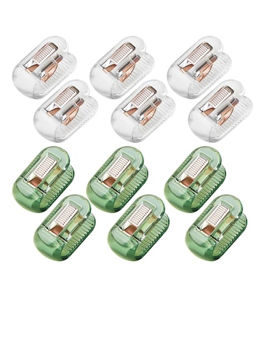Duvet Cover Clips Set of 12 Bedsheet Holding Clips for Bedding Quilt Fixer Quilt Fixing Clip No Pins Safety Plastic Quilt Anti-Movement Clip Firm and Not Easy to Fall Off Clear Green