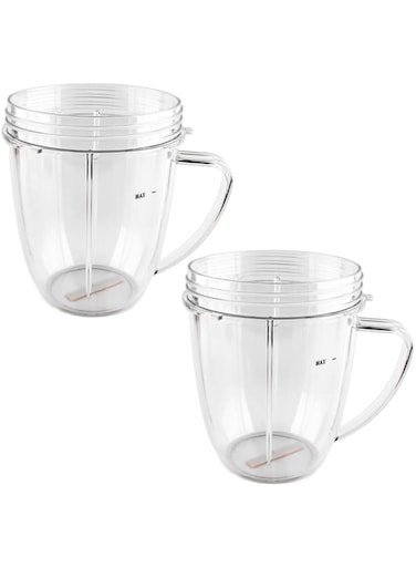 Anbige 18oz Cups With Handle Replacement Parts for Nutribullet 600W and 900W (2 18oz Cups with Handle)