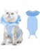 NALACAL Cat Surgery Recovery Suit for Female Cat, Breathable Surgical Recovery Shirt for Abdominal Wounds Skin Diseases After Surgery, Soft Fabric Kitten Onesie, E-Collar Alternative for Cats, M Blue