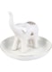 Azonee Adorable Elephant Jewelry Organizer Tray - Stylish Ceramic Dish for Rings, Necklaces, Earrings &amp; Bracelets - Multi-Functional Snack &amp; Trinket Storage Plate