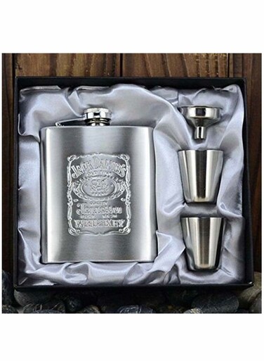 Set Portable Luxury Stainless Steel Hip Flask 7oz Wine Bottle Pocket with Funnel and Glass