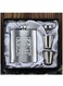 Set Portable Luxury Stainless Steel Hip Flask 7oz Wine Bottle Pocket with Funnel and Glass