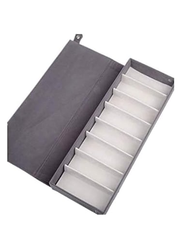 8 Slot Grid Eyewear Stand Holder Sunglasses Glasses Storage Display Jewelry Tray Case Box Organizer-grey