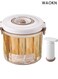 Vacuum Sealed Container, Waterproof Sealed Food Vacuum Containers with Tough Silicone Sealing Ring, Vast Food Storage Organizer, Microwave Food Containers, Stackable Food Holder for Vegetable, Fruits