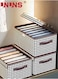 3-Piece Foldable Clothes Storage Box,Foldable Closet Drawer Storage Box With Transparent Cover,Drawer Organizers for Clothing,Jeans,T-Shirt