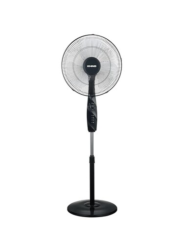 KHIND 16 Inch Pedestal Fan   Stand Fan   3 Leaf AS Blade, 3 Speed Manual Control, 100% Copper Motor, Cooling Indoor &amp; Outdoor Fan,Heavy Base, 2 Year Warranty, Black - SF163T- Made In Malaysia