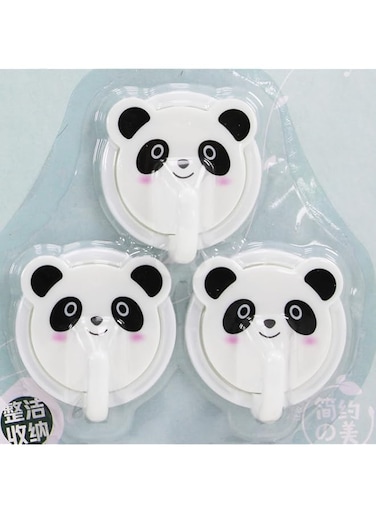 Hook Set Multi Design for Wall &amp; Home Organization Strong Adhesive Durable Hooks for Kitchen Bathroom Bedroom and Office Use (BEAR MIX 3 PCS)