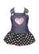 Dog Dress Puppy Luxury Skirt Dog Clothes Sequin Love Heart Princess Dresses Wedding Evening Dress Skirt Denim Skirt for Small Dog Girl (Blue, XS)